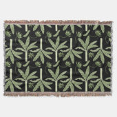 Tropical palm trees seamless pattern スローブランケット (正面)