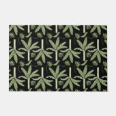 Tropical palm trees seamless pattern ドアマット (正面)