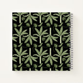 Tropical palm trees seamless pattern ノートブック (裏面)
