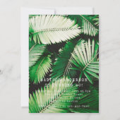 Tropical Palm Trees Shh Surprise Birthday Party 招待状 (裏面)