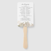 Tropical Palm Trees Wedding Program ハンドファン (裏面)