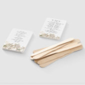 Tropical Palm Trees Wedding Program ハンドファン (組立なし)