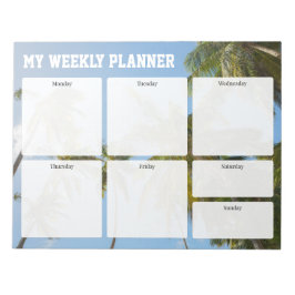 Tropical Pams - Weekly Planner for active people,  ノートパッド