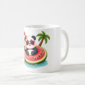 Tropical Panda 🐼 Kiwi Float Summer Mug コーヒーマグカップ (正面右)
