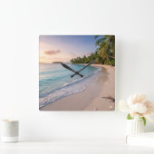 Tropical Paradise スクエア壁時計 (ホーム)