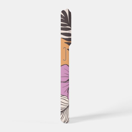 Tropical Paradise Botanical Art, Boho Wall Art  iPhoneケース (右側面)