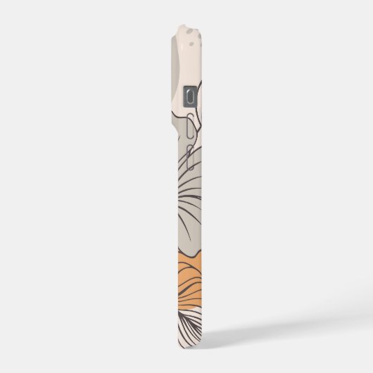 Tropical Paradise Botanical Art, Boho Wall Art  iPhoneケース (左側面)