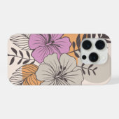 Tropical Paradise Botanical Art, Boho Wall Art  iPhoneケース (裏面横)