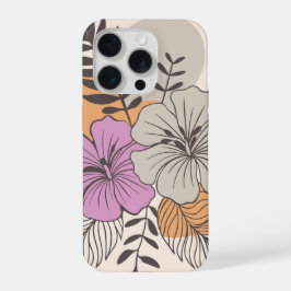Tropical Paradise Botanical Art, Boho Wall Art  iPhone 15 Proケース