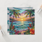 Tropical Paradise | Coastal Blank カード (正面/裏面インサイチュ)