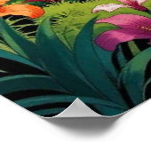 Tropical Paradise Coastal Seaside Cottage Ocean  ポスター (角)