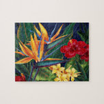 Tropical Paradise Hawaiian Floral Puzzle with Tin ジグソーパズル<br><div class="desc">This original digital painting by renowned illustrator Jeff Fillbach is an explosion of the colors of some of nature's most beautiful flowers. Featuring an array of birds of paradise, plumeria and hibiscus, the items in our Tropical Paradise collection will lift your spirits, and fuel your dreams. Bring paradise to your...</div>