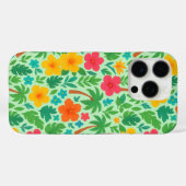 Tropical Paradise – Palm Leaves & Hibiscus Pattern Case-Mate iPhoneケース (裏面 (横))