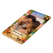 Tropical Paradise Photo Save Date Wedding Magnet マグネット (左側)