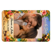 Tropical Paradise Photo Save Date Wedding Magnet マグネット (横)