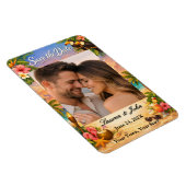Tropical Paradise Photo Save Date Wedding Magnet マグネット (右側)