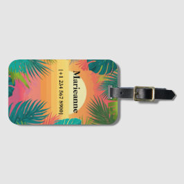 Tropical Paradise Sunset Gradient ラゲッジタグ