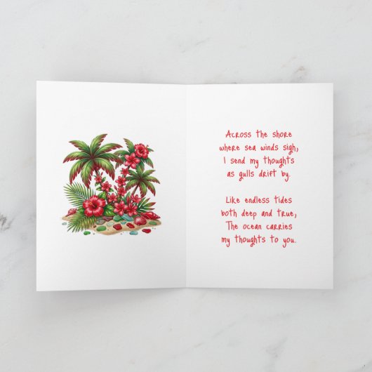Tropical Paradise | Thinking of You カード (内部)