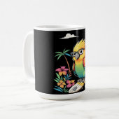 Tropical Parrot Chill Vibes – Sunset Beach  コーヒーマグカップ (正面左)