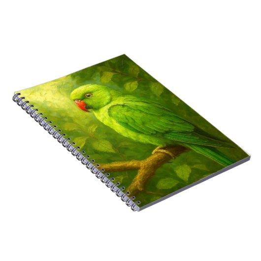 tropical Parrot Notebook - Green Bird Journal ノートブック (右側)