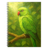 tropical Parrot Notebook - Green Bird Journal ノートブック (正面)