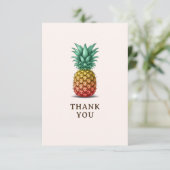 Tropical party retro pineapple サンキューカード (スタンド正面)