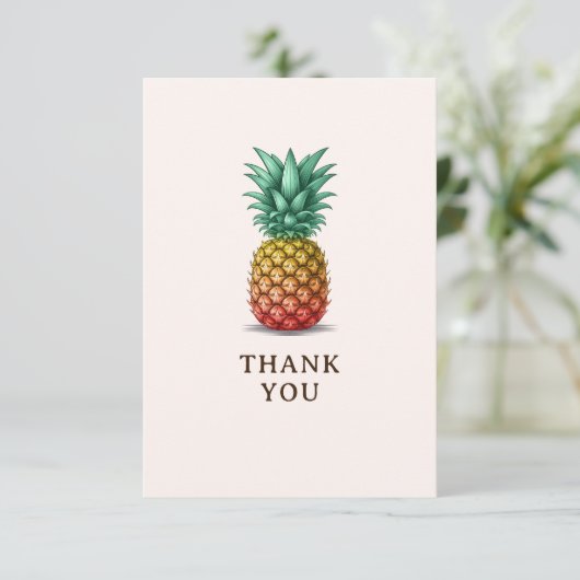 Tropical party retro pineapple サンキューカード (スタンド正面)