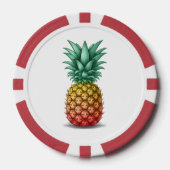 Tropical party with pineapple ポーカーチップ (正面)