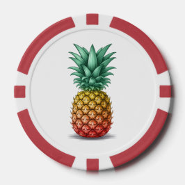 Tropical party with pineapple ポーカーチップ