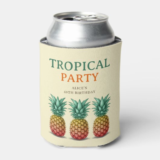 Tropical party with pineapple 缶クーラー (缶正面)