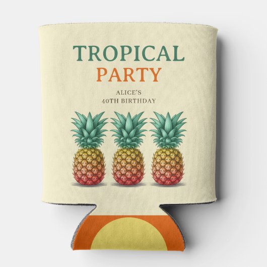 Tropical party with pineapple 缶クーラー (裏面)
