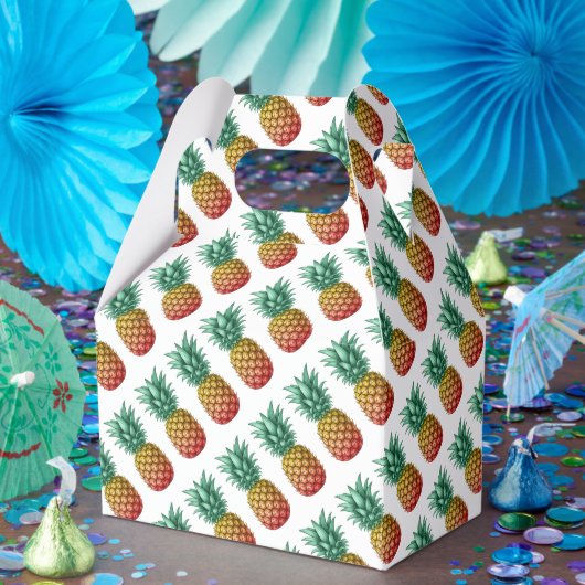 Tropical party with retro pineapple フェイバーボックス (パーティー)