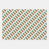 Tropical party with retro pineapple ラッピングペーパーシート (正面2)