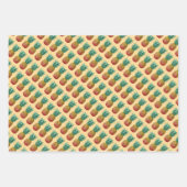 Tropical party with retro pineapple ラッピングペーパーシート (正面)