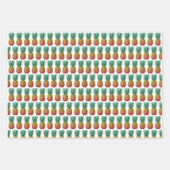 Tropical party with retro pineapple ラッピングペーパーシート (正面2)