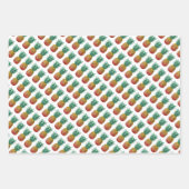 Tropical party with retro pineapple ラッピングペーパーシート (正面)