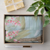 Tropical Pastel Ocean View Pink Flamingo Decoupage 薄葉紙 (ギフト)