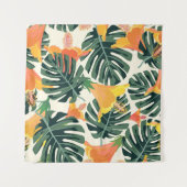 Tropical pattern. Colorful textile texture. exotic タペストリー (正面(横))