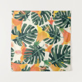 Tropical pattern. Colorful textile texture. exotic タペストリー (正面)