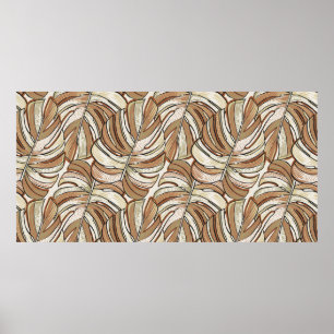 Tropical pattern. Graphic design with amazing mons ポスター