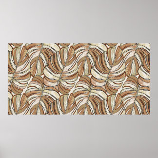 Tropical pattern. Graphic design with amazing mons ポスター