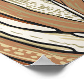 Tropical pattern. Graphic design with amazing mons ポスター (角)