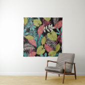 Tropical pattern made with dark background and lea タペストリー (インサイチュ(横))