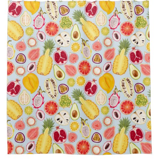 Tropical Pattern Shower Curtain シャワーカーテン (正面)