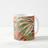 Tropical Pattern With Bright Leaves Jungle コーヒーマグカップ (正面右)