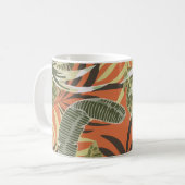 Tropical Pattern With Bright Leaves Jungle コーヒーマグカップ (正面左)