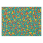 Tropical Pattern with Red and Yellow Leaves テーブルクロス (正面(横))