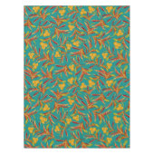 Tropical Pattern with Red and Yellow Leaves テーブルクロス (正面)