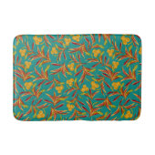 Tropical Pattern with Red and Yellow Leaves バスマット (正面)