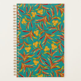 Tropical Pattern with Red and Yellow Leaves プランナー手帳